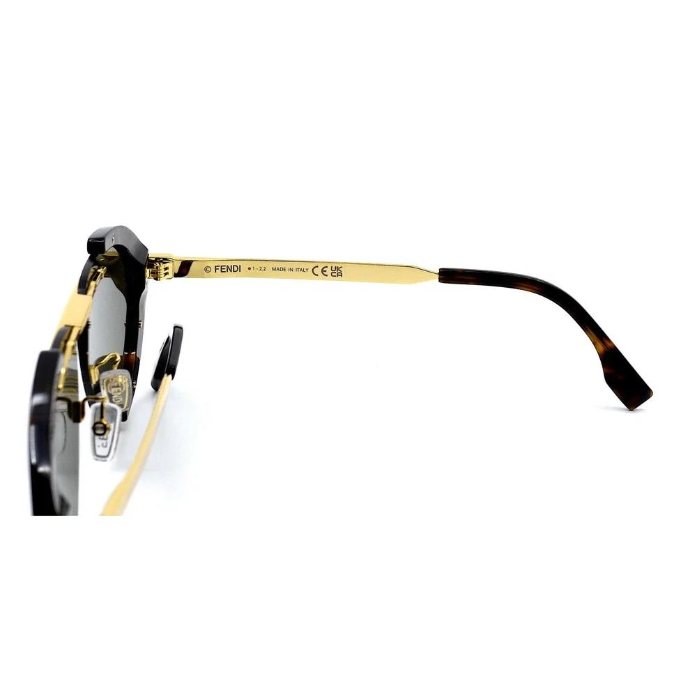 NEW FENDI FE40042U 52N DARK HAVANA/GOLD GREEN AUTHENTIC SUNGLASSES - Picture 10 of 14